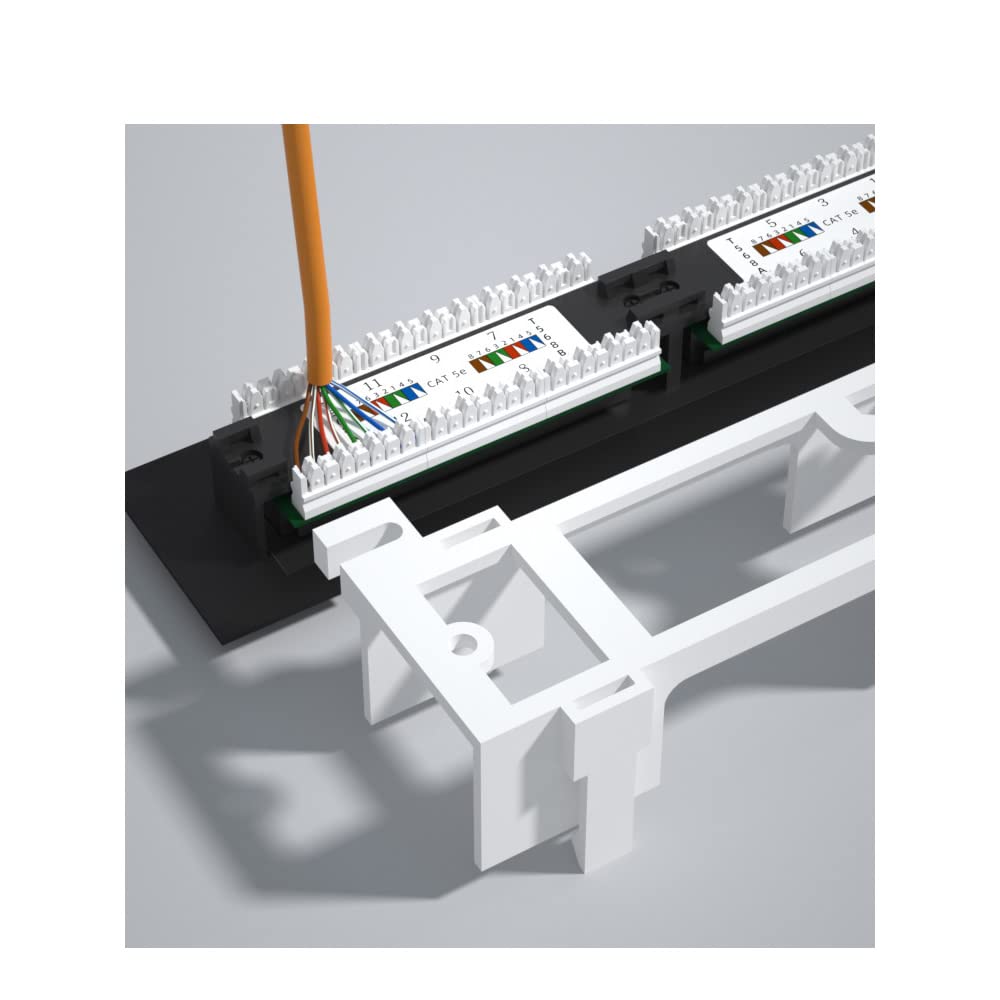 1U 12 Ports Cat6 Unshielded Wallmount Patch Panel UTP Ethernet Patch Panel with RJ45 Cat6 Adapter Patch Panel
