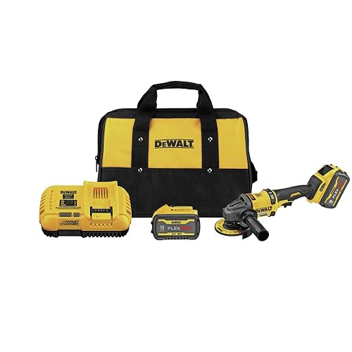 Amoladora angular DEWALT FLEXVOLT 60V MAX* con kit de freno de retroceso, 4-1/2 pulgadas a 6 pulgadas (DCG418X2)