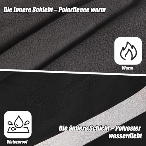 DoggieKit Hundejacke Wasserdichter Hundemantel Reflektierende Wintermantel mit Fleecefutter Winddichtes Wintermantel Hundepullover Hundekleidung für Kaltes Wetter Winter Warm Hunde Winterweste Jacken