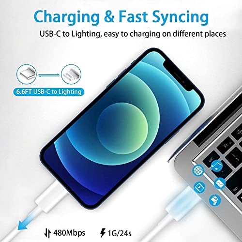 Image of iPhone Fast Charger Lightning Cable USB-C to Lightning Cable (3 Ft) Fast Charging Compatible with iPhone 14 /14 Plus /14 Pro /14 Pro Max /13 /13pro /12 /12 Pro /12 Pro Max /11- (Pack of 1)