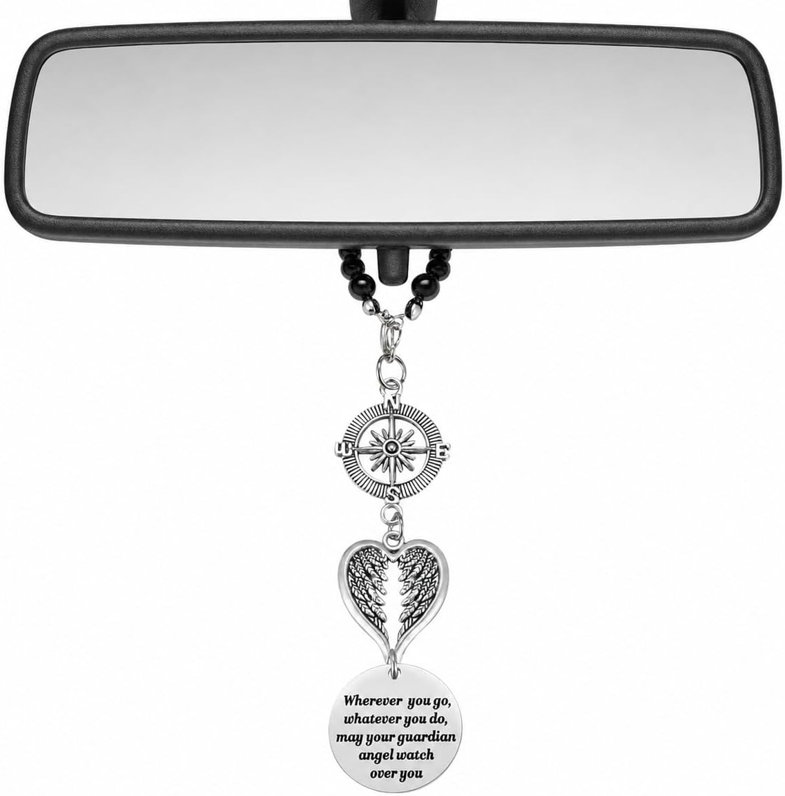 Guardian Angel Car Rearview Mirror Hanging Charm New Driver Gift Auto Decor