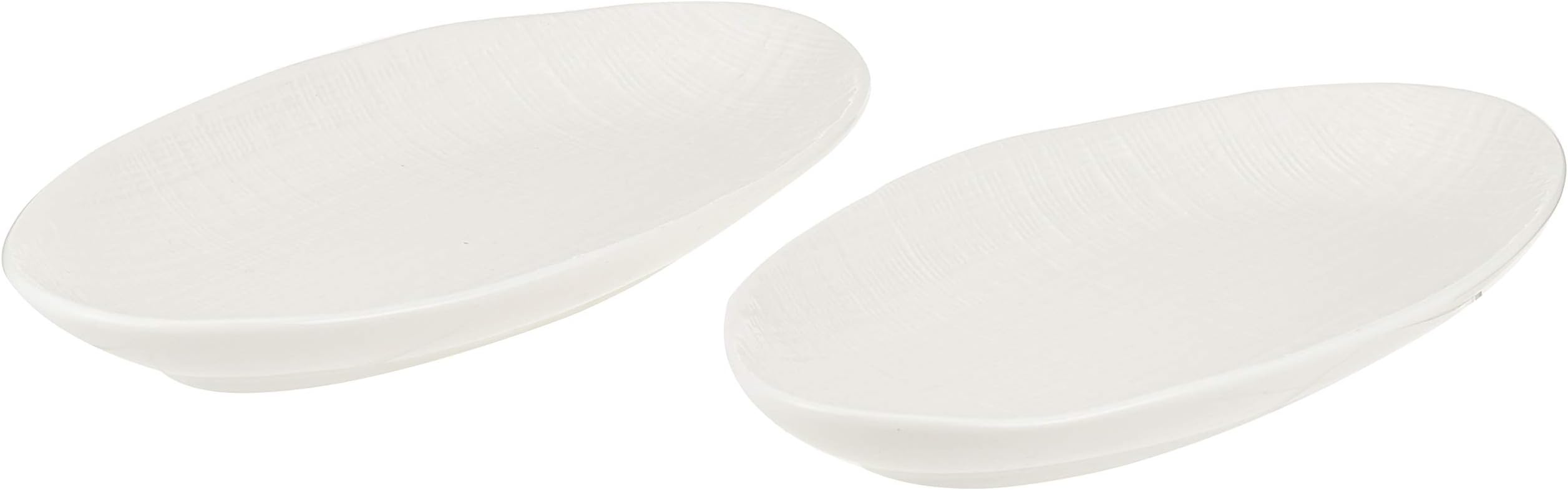 Symphony Linen Oval Plate Set 2 20 X 10.5 2.5Cm