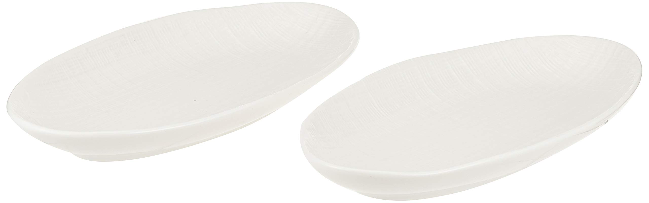 Symphony Linen Oval Plate Set 2 20 X 10.5 2.5Cm