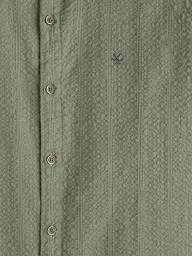 Image of WROGN Men's 100% Cotton Shirt | Textured | Slim Fit