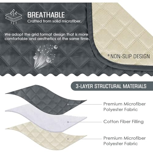 Housse de canapé imperméable anti-usure tapis de canapé enfants gris clair