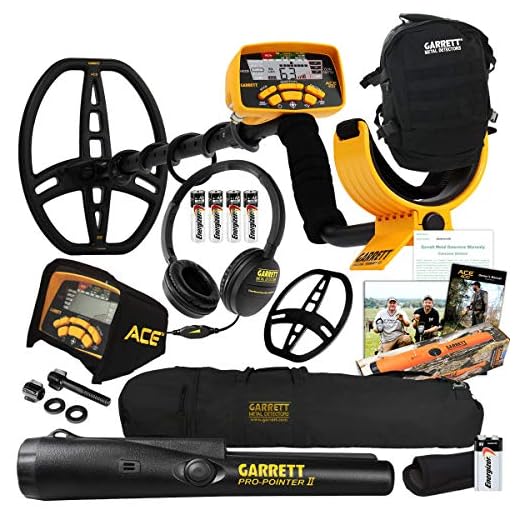 Garrett ACE 400 Metal Detector w/Coil, Pro-Pointer II, Daypack & Accessories