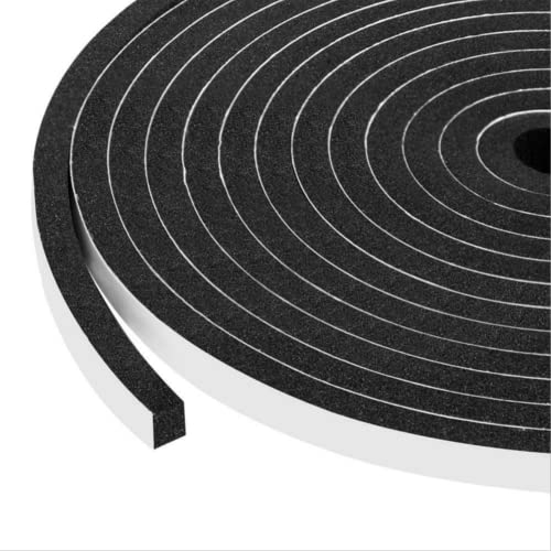 Yotache Dichtungsband Selbstklebend, Türabdichtungsband mit hoher Dichte 6mm(B) x 6mm(D) (3 Rollen x 3M Lang) Cover