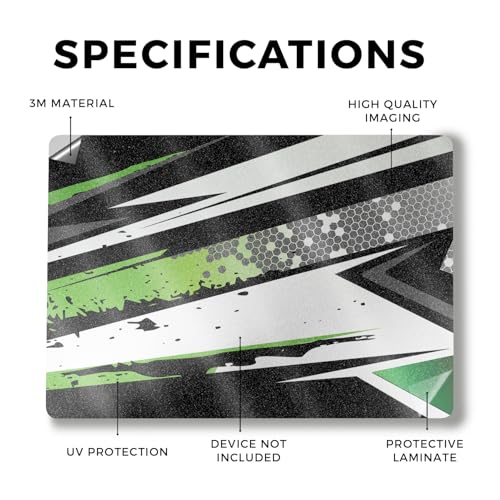 Image of Glossy Glitter Laptop Skin Compatible with Alienware M18 R2 (2024) - Grunge Green - Premium 3M Vinyl Protective Wrap Decal Cover - Easy to Apply | Crafted in The USA by MightySkins