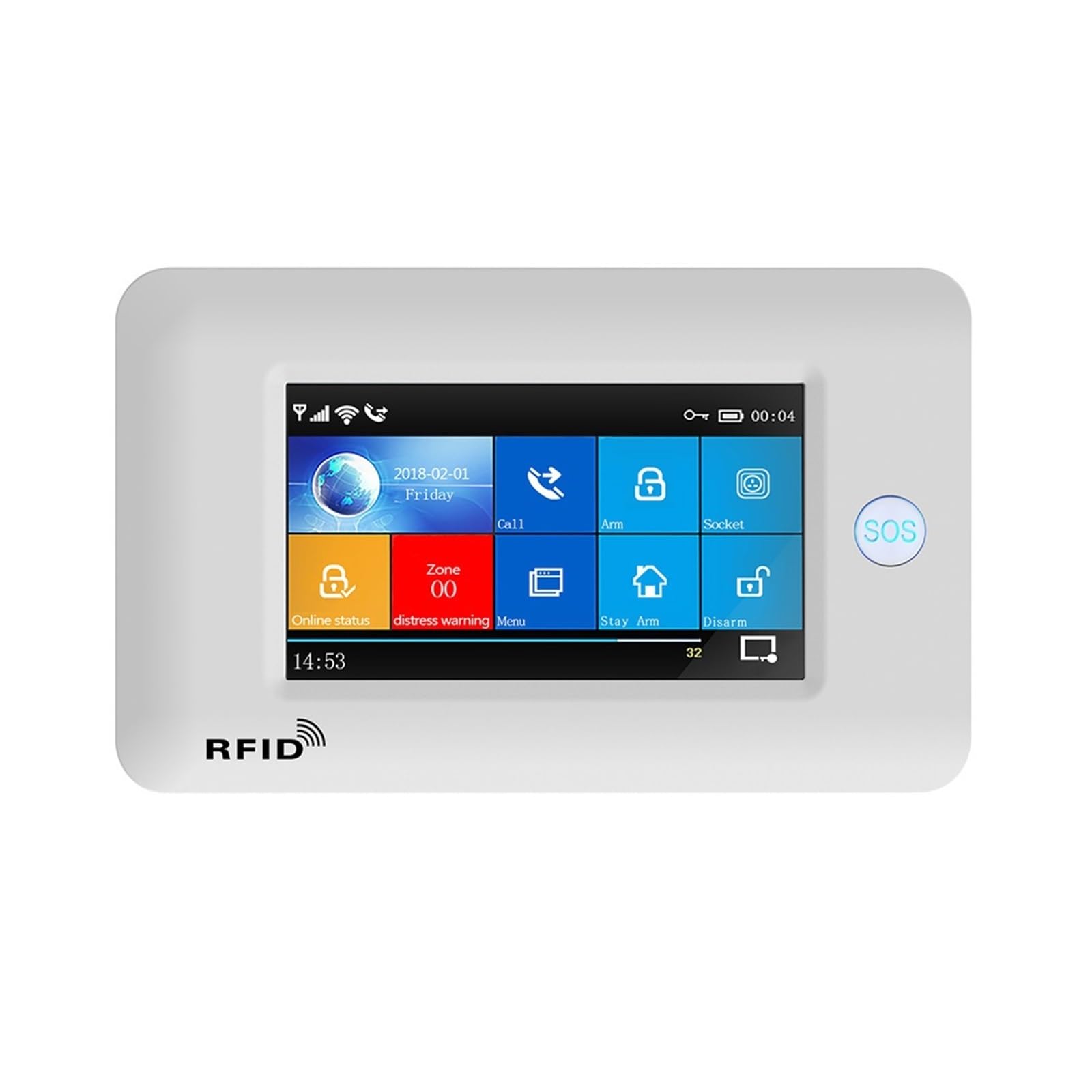 Sistema de Alarma para Casa, de alarma GSM, kit inalámbrico de de seguridad for el hogar, compatible con aplicación remota, Control con sensores de movimiento RFID,para el hogar(Set 1)