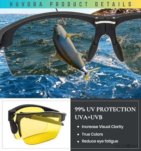 Image of Foldable Sports Sunglasses for Cricket Riding Driving Cycling Anti Glare Rimless UV400 Protected Goggles for Men Mirrored Shades for Man Stylish Branded Night Driving Glasses