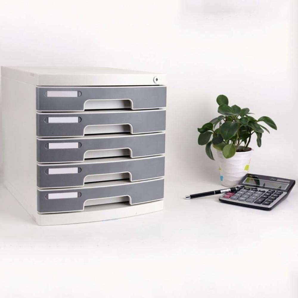 Schedario Schedario Schedario con Serratura a 5 Ripiani Cassetto Superiore Scatola di archiviazione Dati Scatola Dati Scatole di archiviazione