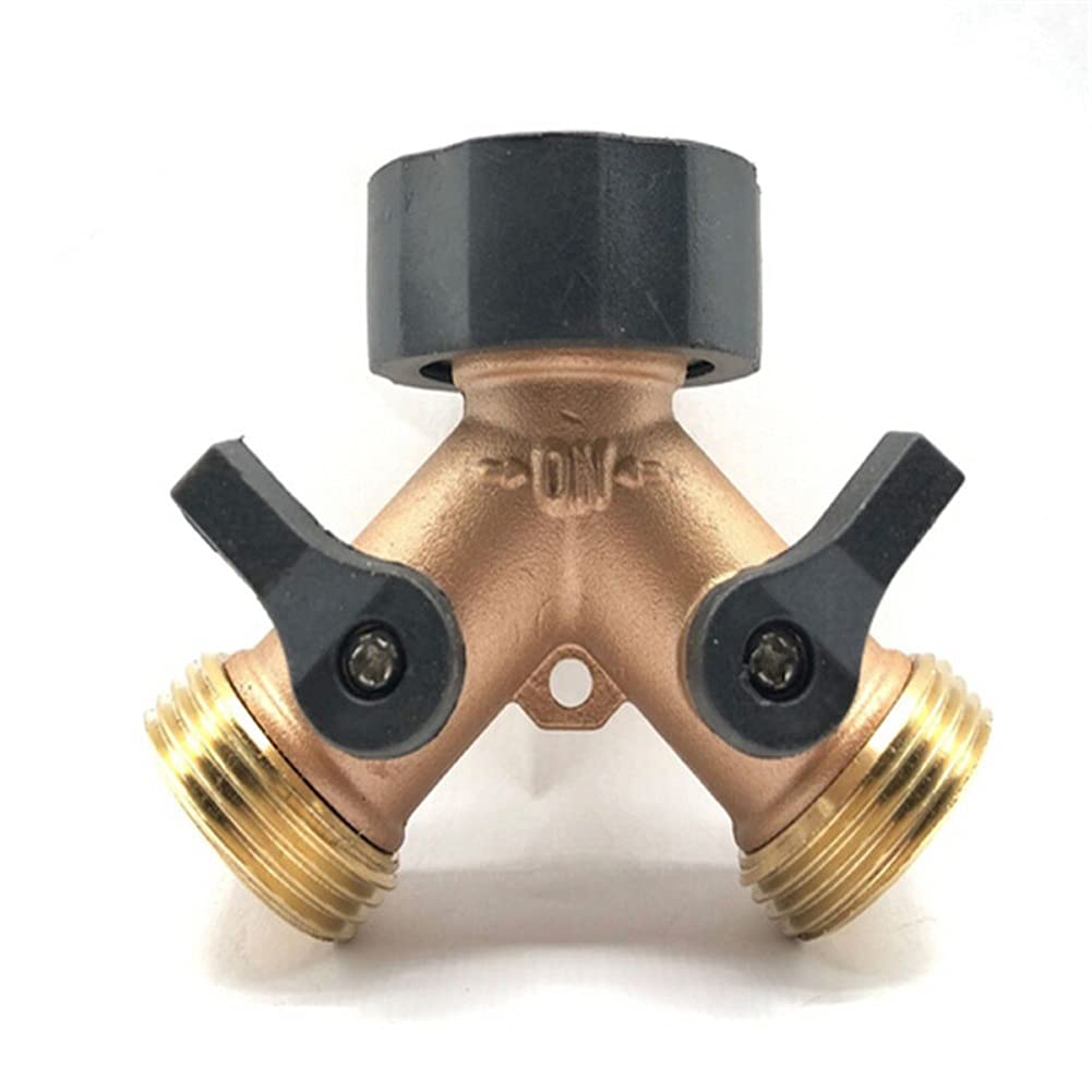 Adaptateur irrigation dual-outlet anti-fuite avec deux vannes d'arrêt 3/4