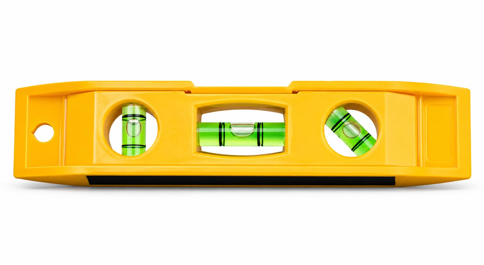 M.F.H Bubble Level Spirit Ruler with Magnetic Base, 3 Vials High Accuracy Tool, 15.2 cm Pocket Spirit Level, Heavy Duty ABS Level Ruler for Construction, Carpentry, Woodworking, Wall Hanging-image-16