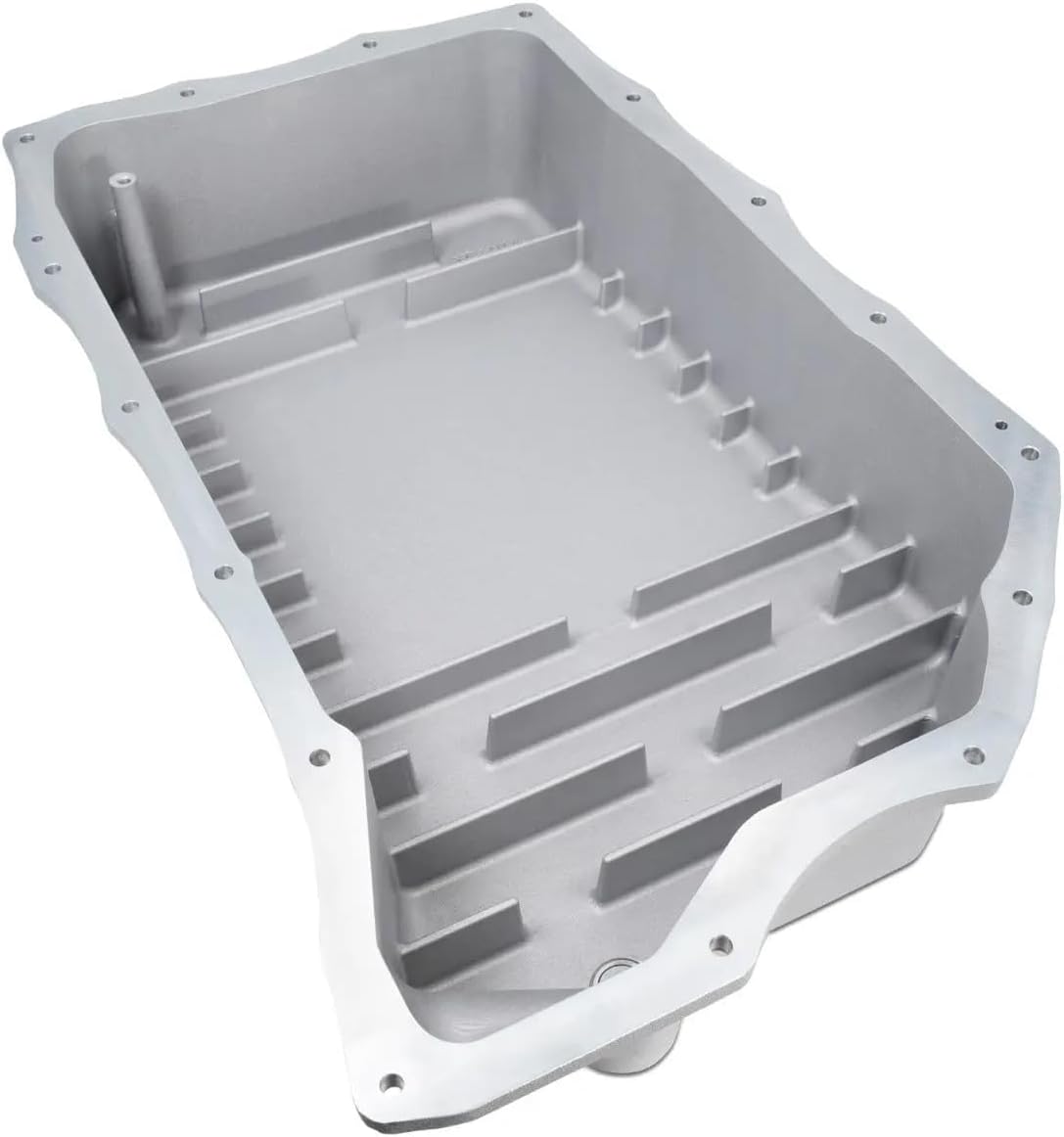 PPE Heavy Duty Cast Aluminum Deep Transmission Pan (BRUSHED) 128051410 Compatible for 2020+ GM/Chevy with Allison 10L1000 Transmission