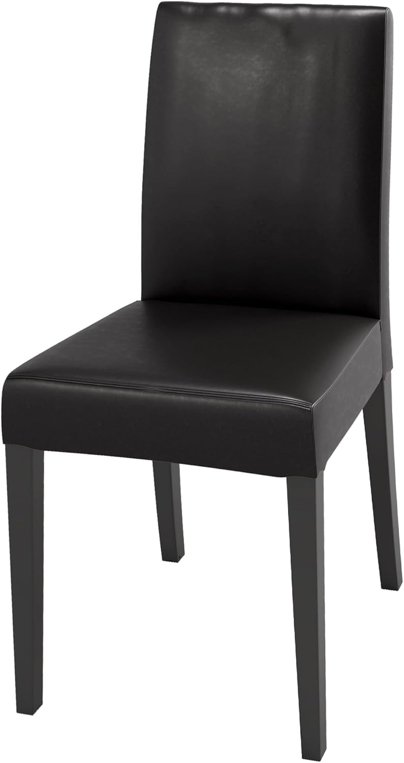 The Durable Bergmund Chair Cover Replacement is Compatible with IKEA Dining Chair Cover Or Slipcover (Leather Black)