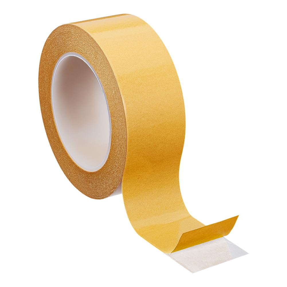BENECREAT 50M Doppelseitiges Klebeband, 45mm Breite Starke Klebeband, Strapazierfähig Stark Haftendes Montageklebeband Für Bildaufhängestreifen Teppich Reparieren DIY Kunst Handwerk