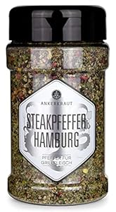 Ankerkraut Steakpfeffer Hamburg, die hanseatische Pfeffer-Mischung für den Grill, 170g im Streuer