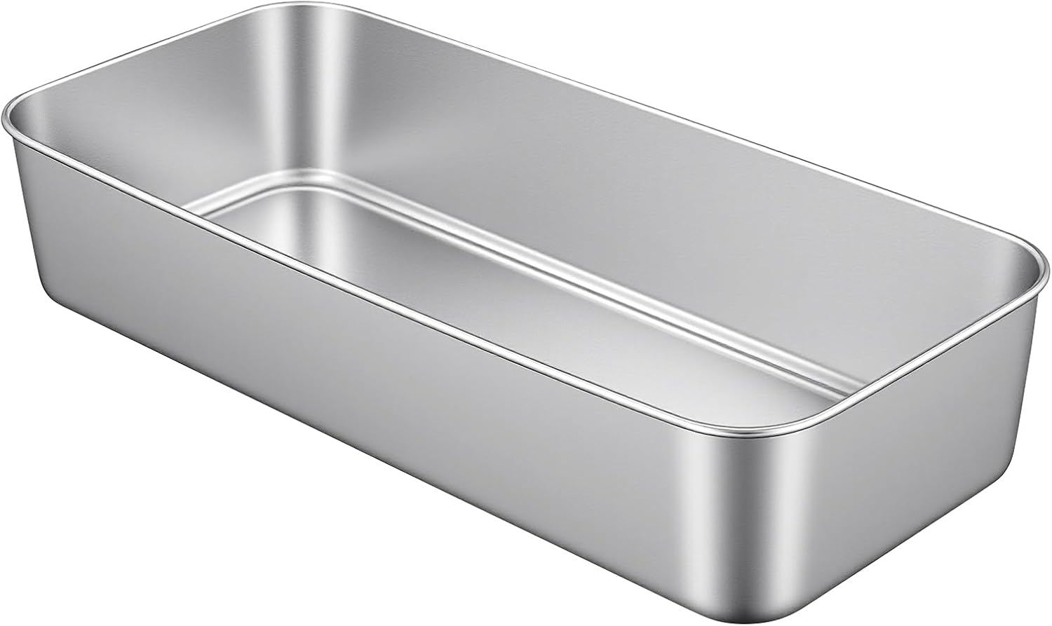 KEILEOHO Set of 3 Rectangular Bread Baking Moulds, 32.5 x 15 x 6.3 cm, Silver Non-Stick Coating Stainless Steel Loaf Tin, Bread Mould, Cake Mould, Square for Bread, Cak image 4