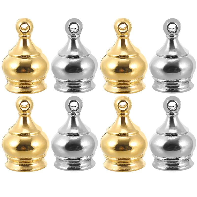 Image of Hemobllo Lamp Finials Set of 8 Electroplated Lamp Finial Caps for Table Lamps Chandeliers Porch Lamps and Diy Lighting Fixtures 0.86 Inch Light Knob Decor