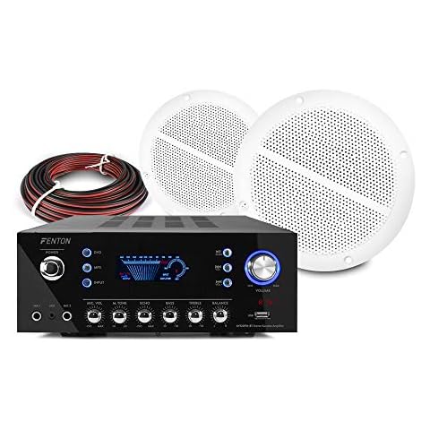 Vonyx Waterproof Ceiling Speakers with Bluetooth Cover