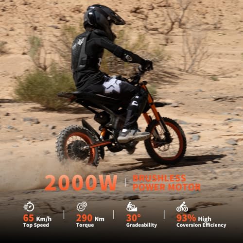 Image of Bootime GT73 / GT73 Pro Electric Dirt Bike for Adults Teens 6000W - 50 /37 MPH High-Speed, Dual Removable Battery(60V /48V)