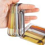 Clips de papel gigantes, 40 clips de papel grandes de 100 mm, clips de papel grandes de metal liso multicolor para organizar documentos de oficina y escuela
