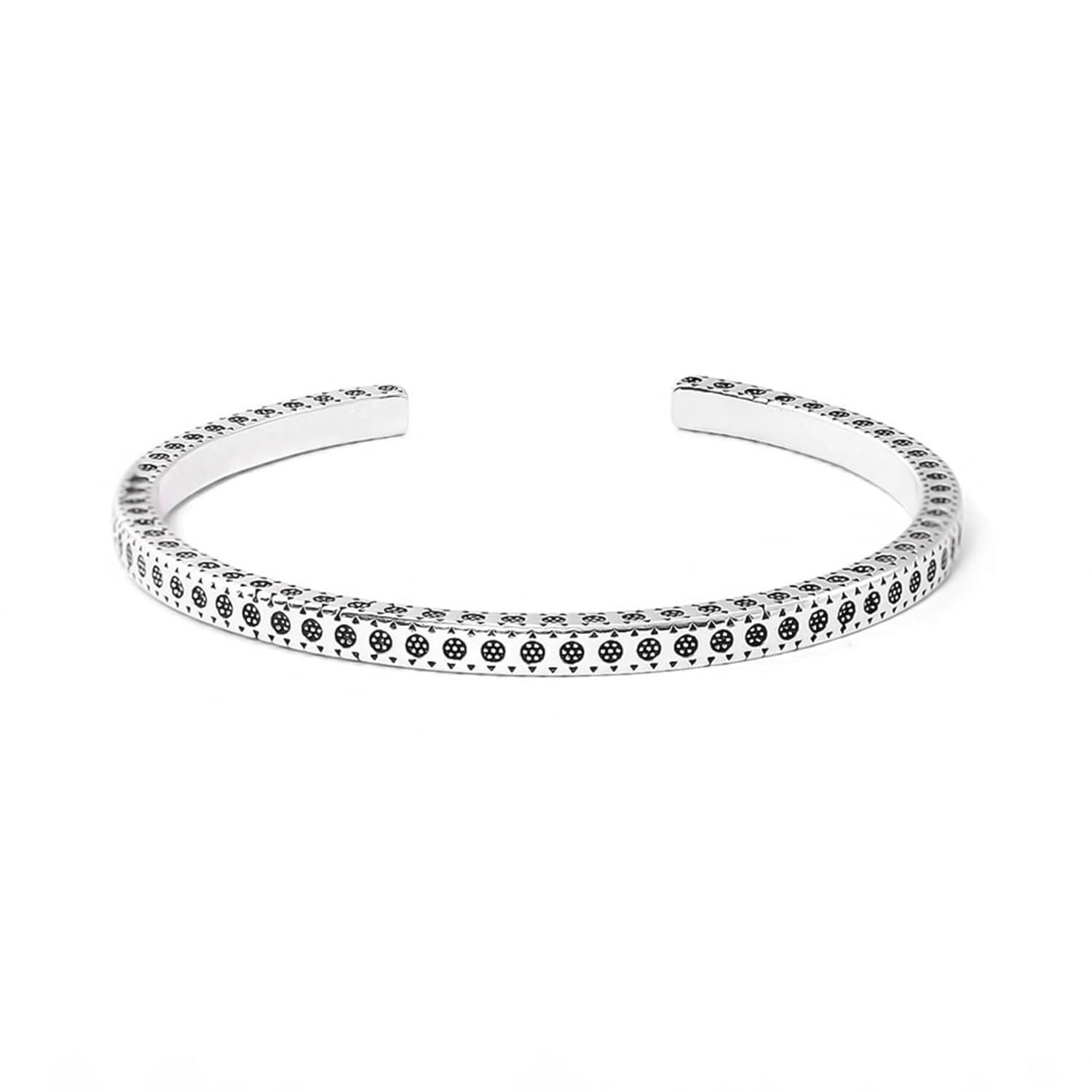 rubans RhodiumPlated Pattern Cuff Bracelet Minimal Classic Fashion Jewellery Gift for Men-picture-14