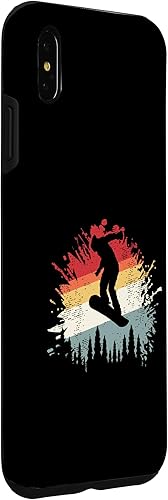 Miniatura 24 de Funda retro para iPhone 11 Snowboarder Snowboard Snowboard