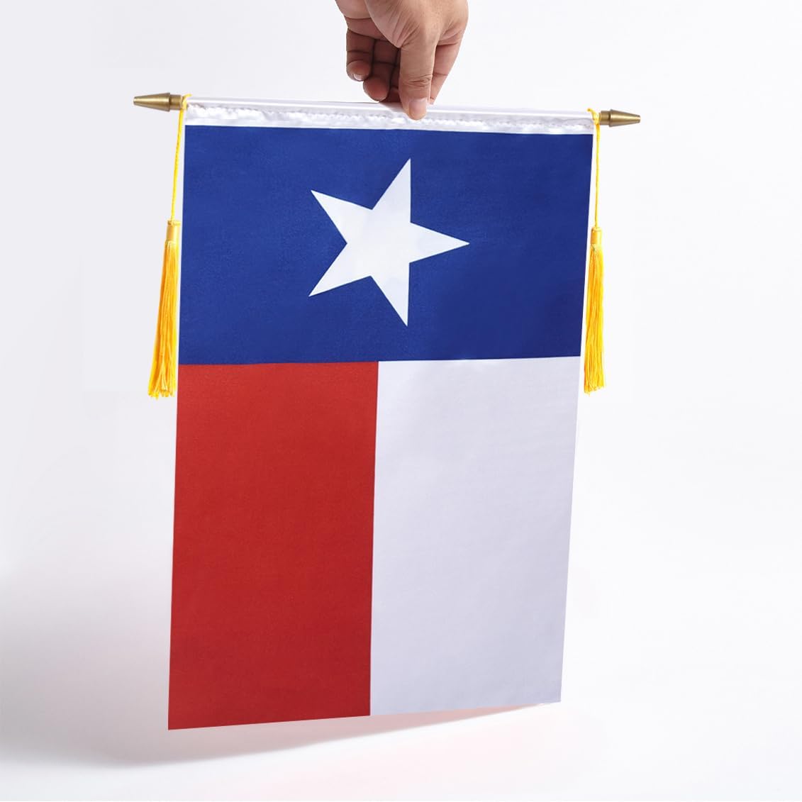 18x12 Inch Texas Wall Banner Flag,Wooden Hanging Pole and Double Satin Finish,USA Texas State Hanging Flag,for House Room,School Classroom, Club and Door - Image 4