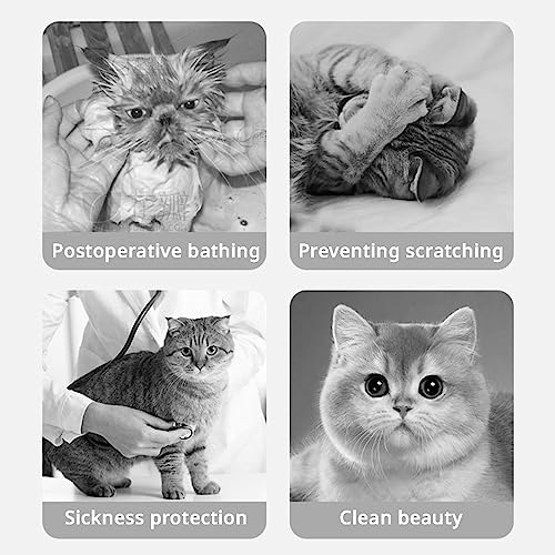Image of MANON ROSA Cat Cone E-Collar: Soft After Surgery Elizabethan Collar Adjustable Cute Animal Design for Dogs Cats Puppies Kittens Rabbits Bunnies Prevents Licking (Crab,L)