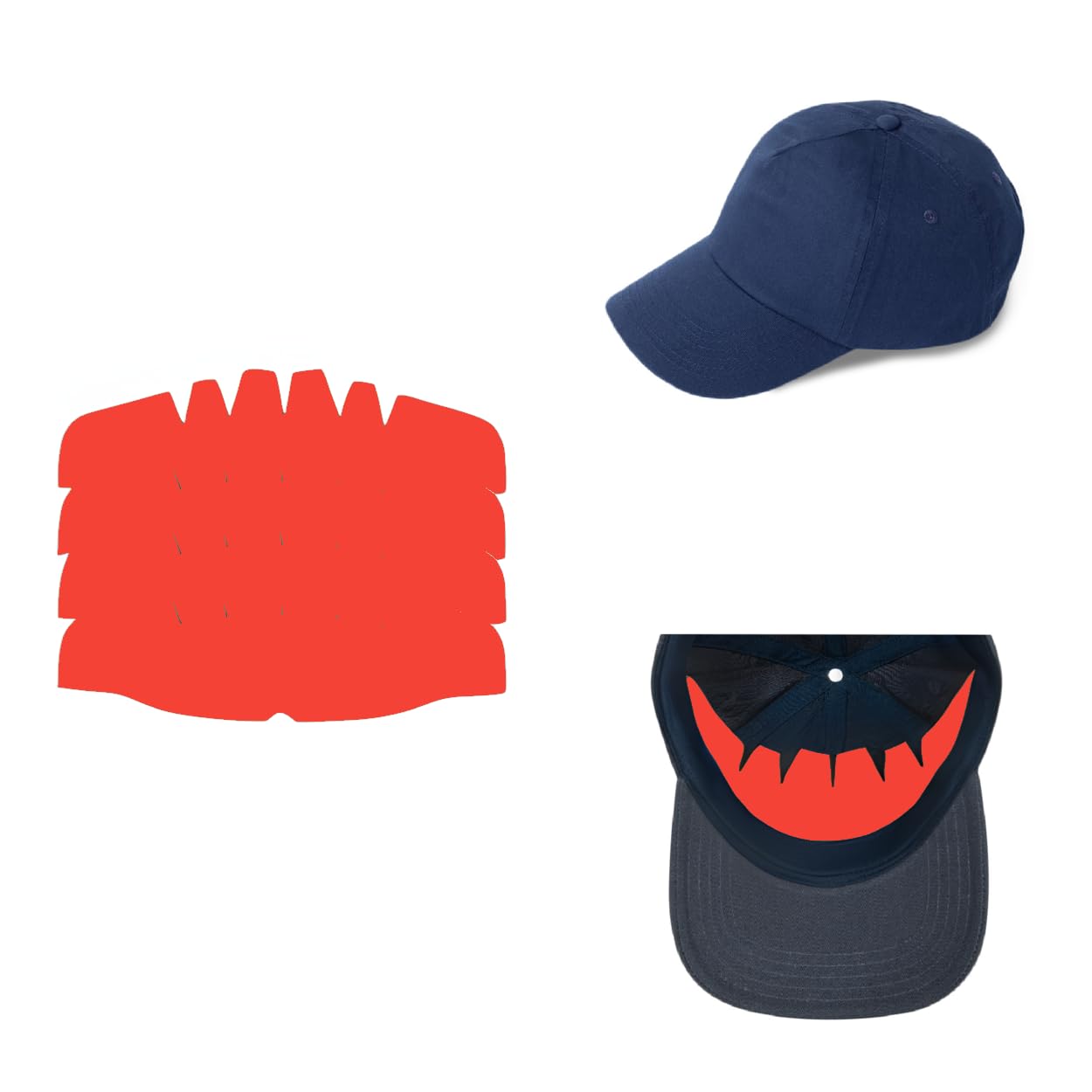 4Pk Foam Crown Shaper Inserts for Baseball Caps,Snapback Hats, Washable Reusable Cap Support