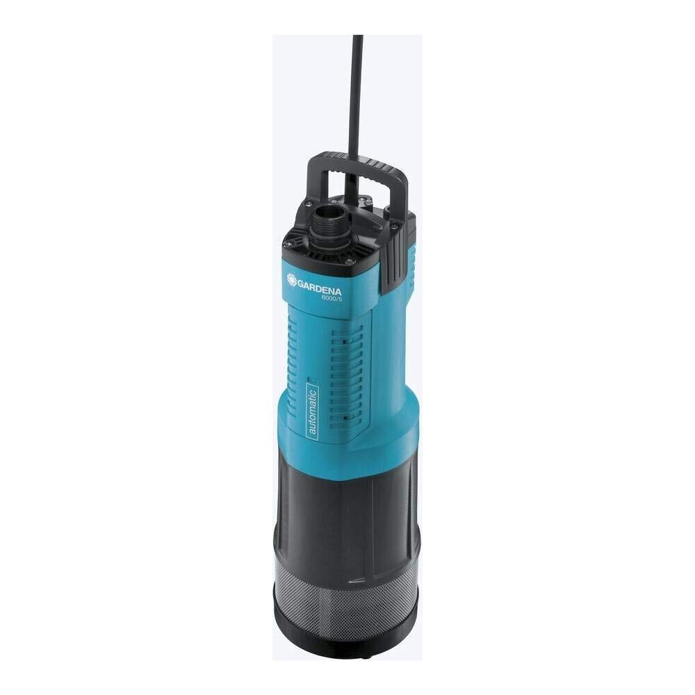 Bomba sumergible a presión 6000/5 automatic Comfort de GARDENA: bomba sumergible, caudal 6000 l/h, motor 1050 W, prof. máx inmersión 12 m, seguro marcha en seco, cuerda de sujeción 15 m (1476-20)