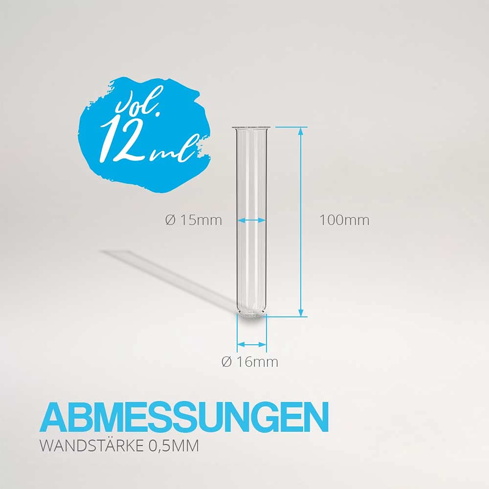 Set 12 Provette Con Tappi E Supporto 6 Fori - 15x100 Mm, Per Decorazioni Feste O Laboratorio - Foto 8