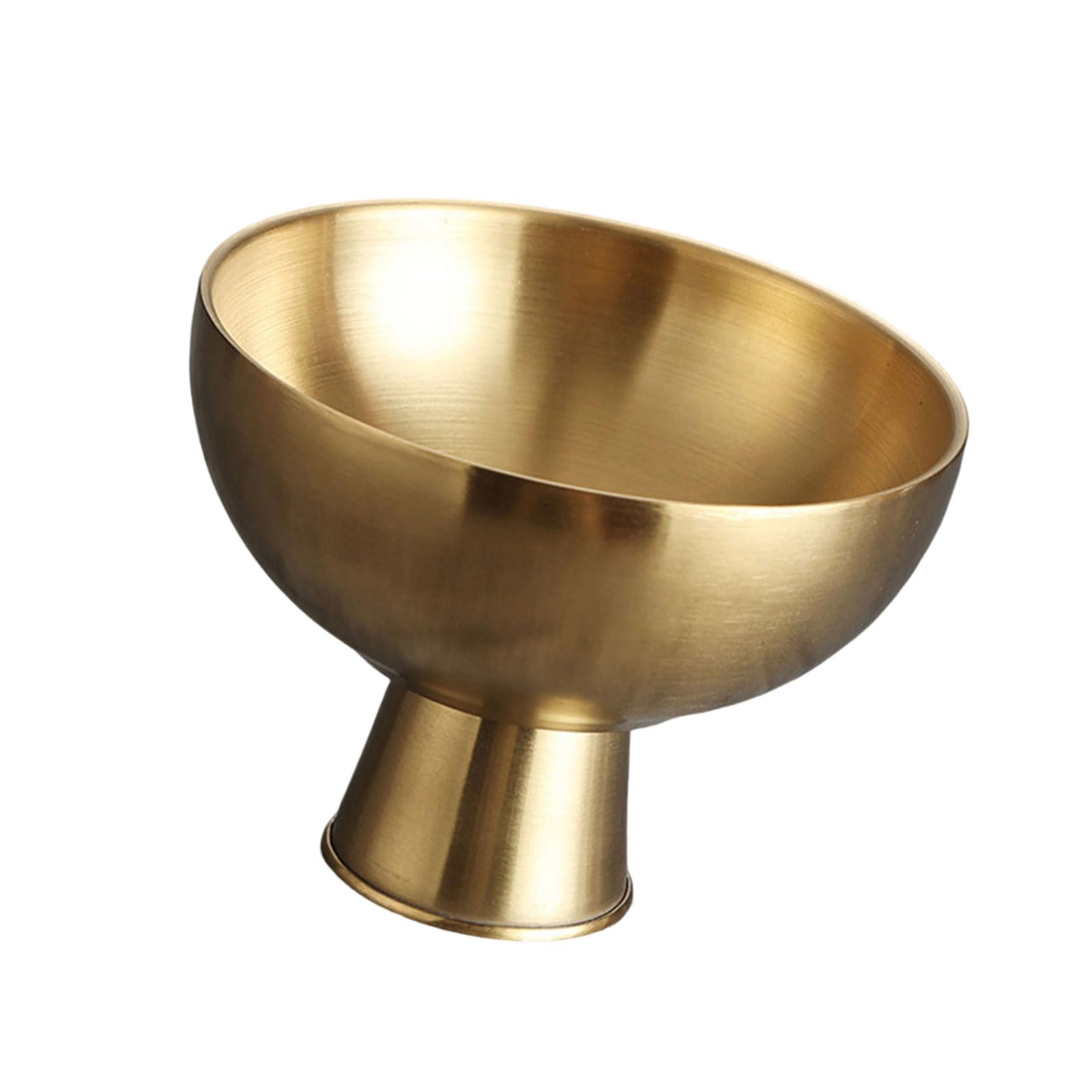 Greabuy Walled Stainless Steel Ice Cream Cup Sundae Bowl with Footed Design Dishwasher Safe Dessert Cup for Yogurt Puddings Salad Ice Cream Container