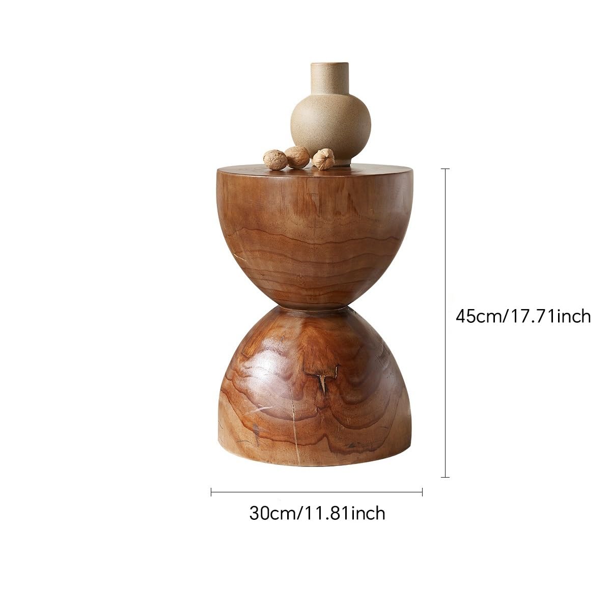 eexbz Sofa Wabi-sabi Style Wooden Sofa Side Table Funnel-Shaped Retro Tree Stump Ornaments Round Corner Side Table Sofas for Living Room