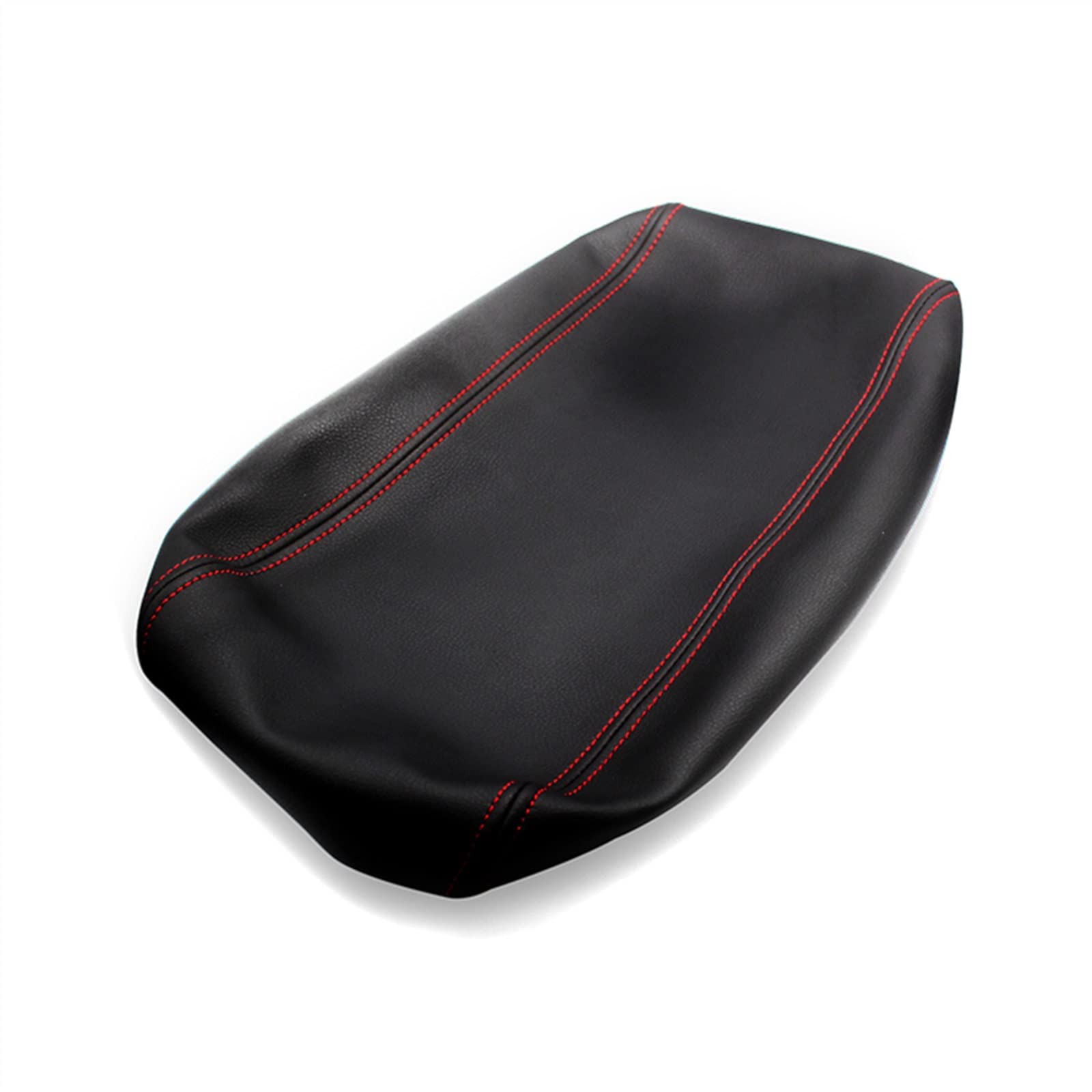 Csspdm Black With Red Line Car Microfiber Leather Interior Accessories Center Armrest Box Cover Sticker Trim For Dodge For Charger 2008 2009 2010(Black With Red Line)