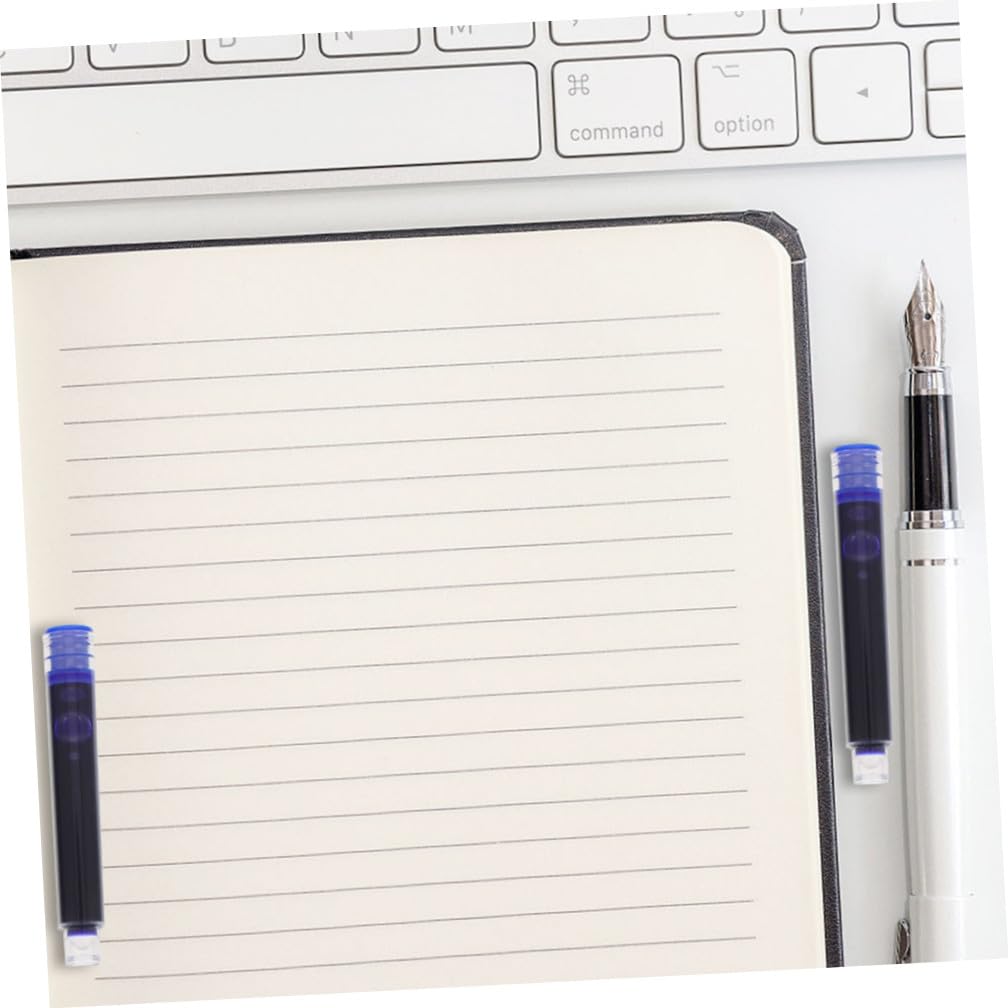 PLAFOPE Ricariche per Penne Stilografiche, Inchiostro Blu, Design Ergonomico, 200 Pezzi, Accessori in Plastico per Scuola e Scrittura