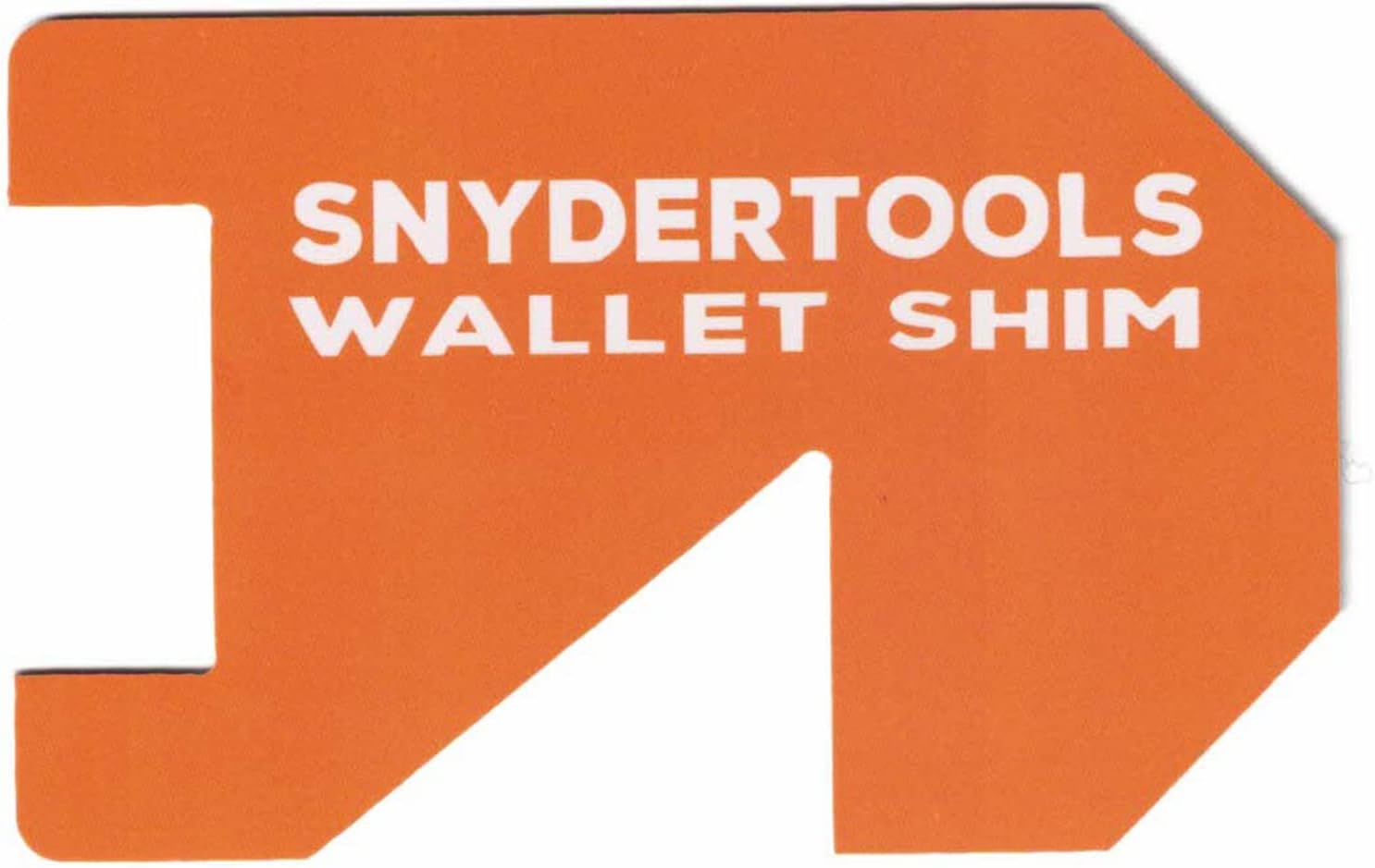 Wallet Shim - Credit Card Size Tool | Cool Gadgets for Men and Women: PVC Wallet Card - Orange