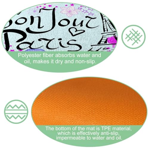 Tapis de cuisine antidérapants lavables pour éviter les chutes