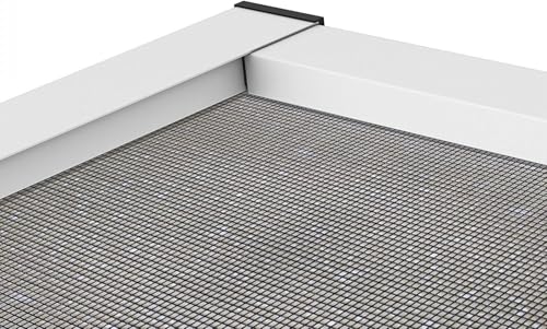 Premium Slim PLUS Fliegengitter für Tür bis max. 93 x 203 cm | mit Fiberglasgewebe - Profi Insektenschutz - 100 cm x 210 cm weiß