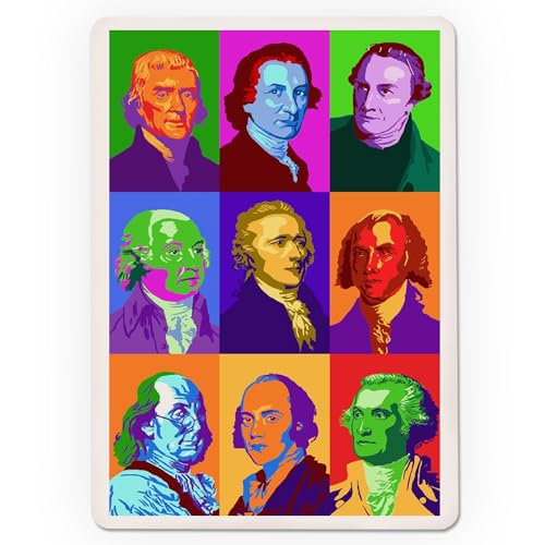 Baraja Founding Fathers, Arte Pop, 52 cartas tamaño póker miniatura 3