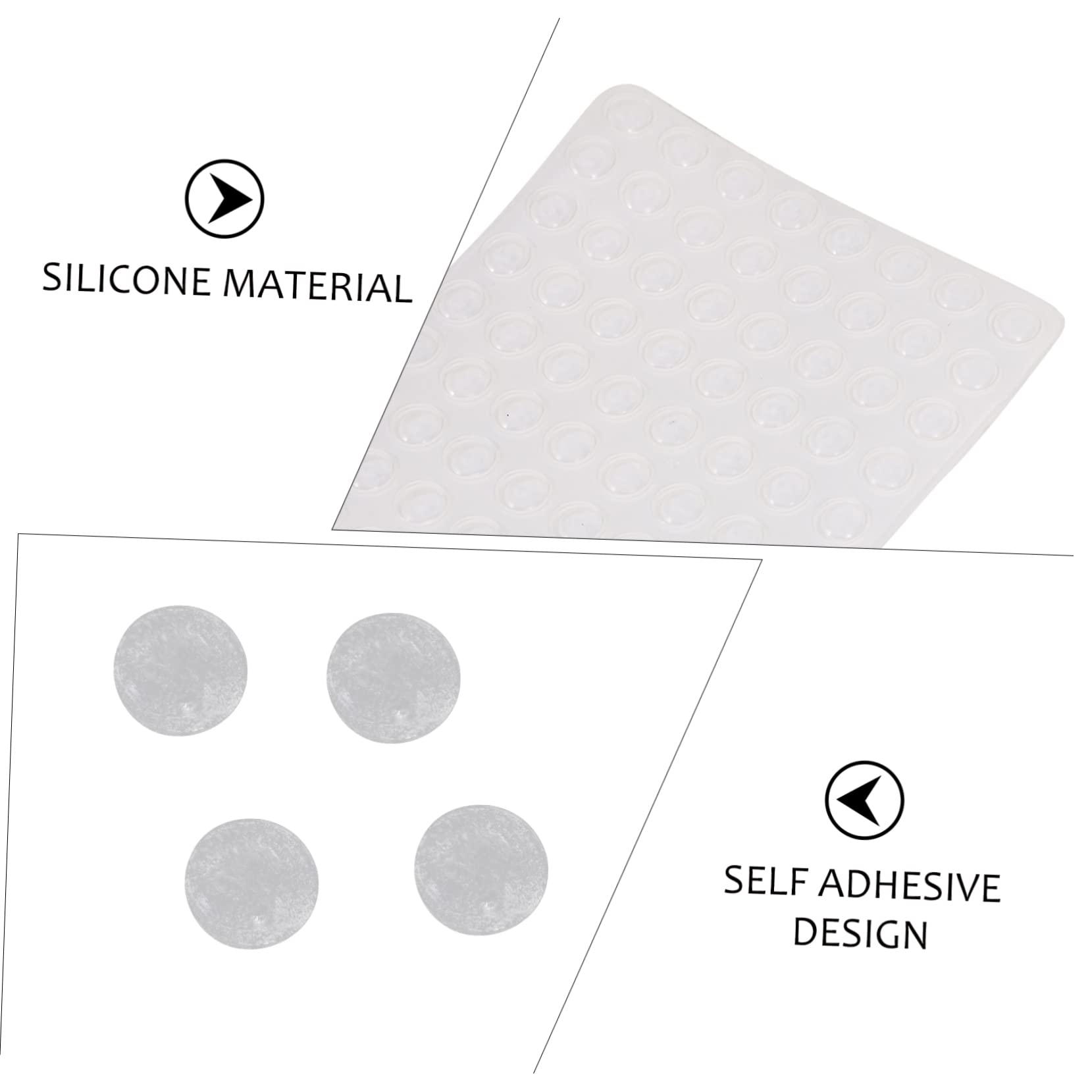 5 Set Particelle Colloidali Anti-collisione Coperini Di Porta Del Gabinetto Paraurti Della Porta Paraurti Per Mobili Da Cucina Pastiglie Per Mobili Gel Di Silice 2 Fogli*5