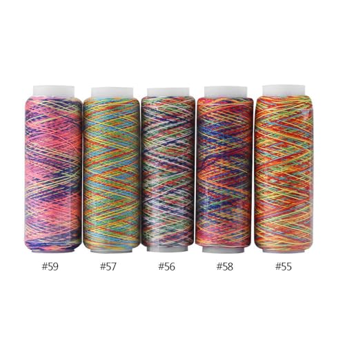 Hilo para Bordar 5 Unidades Multicolor Degradado miniatura 6