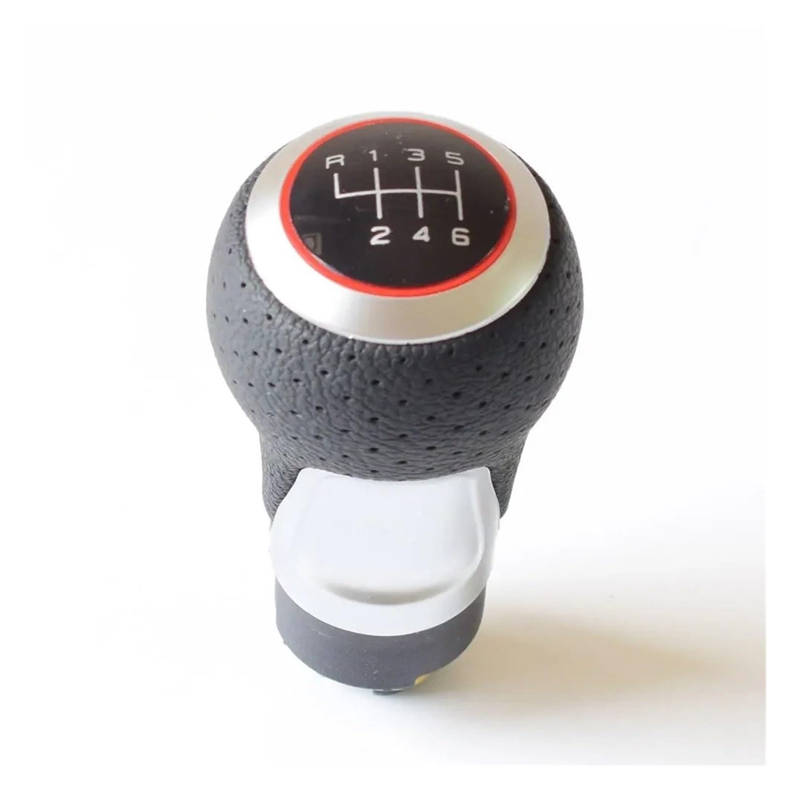 Vbbrswaad Gear Knob 12mm 5/6 Speeds Car Gear Shift Knob for A4 B6 B7 B8 for A6 S4 8K for A5 8T for Q5 8R S(Red 6Speed)