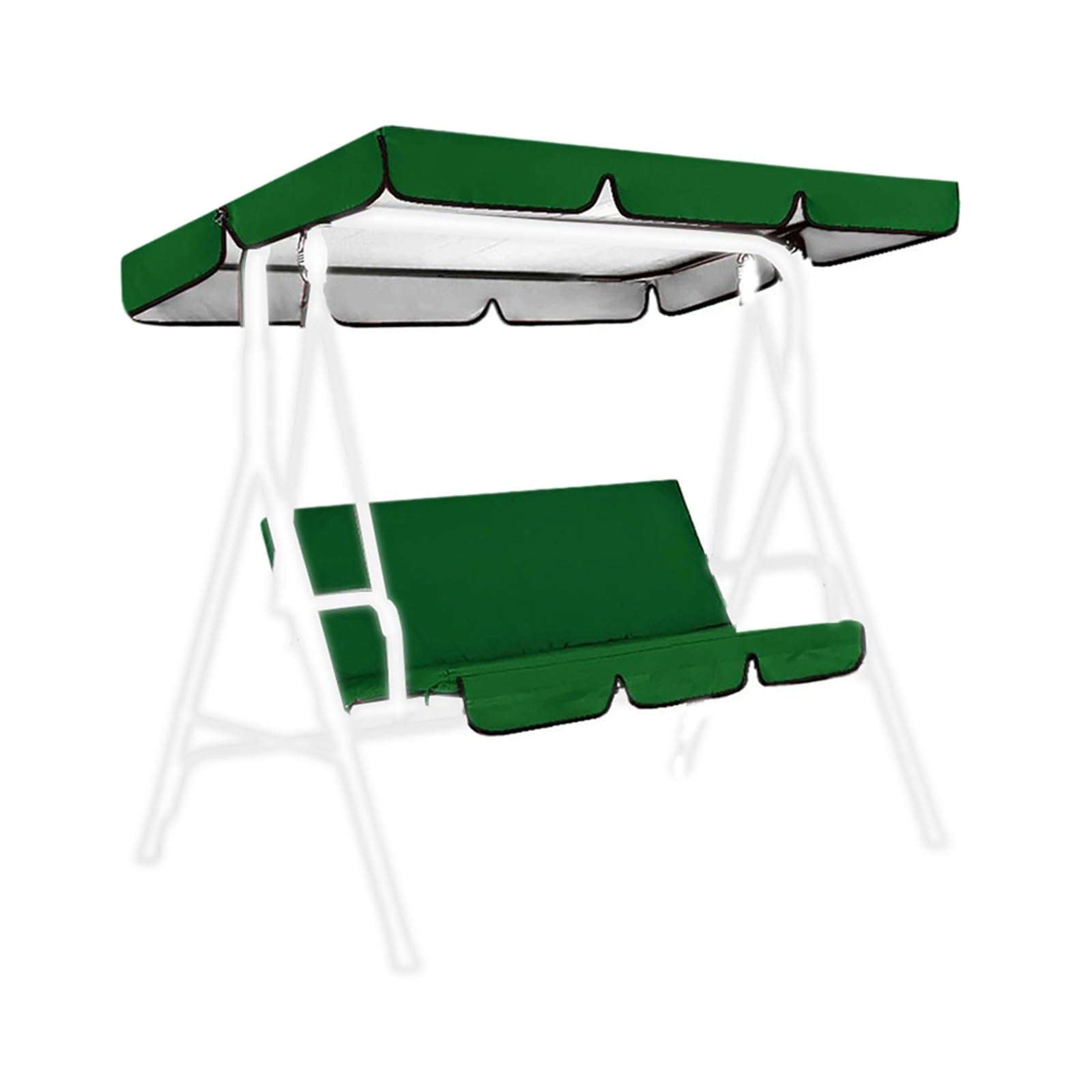 Swing Chair Canopy Replacement 190T Waterproof Garden Swing Canopy 190*132*15cm & Seat Cover 150*150*10cm Set Tool Accessories(Color 9)