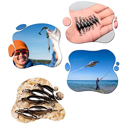 9Tong Acqua Salata Piombini da Pesca Proiettile