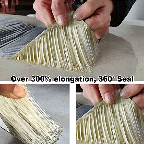 Image of Waterproof Tape Aluminium Rubber Tape Pipe Leakage Roof Water Leakage Solution Aluminium Foil Tape Waterproof Adhesive Tape Sealing Butyl Rubber Tape (4 INCH -1)