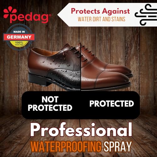 Pedag PFAS-Free Waterproofer | German Made | Heavy Duty Waterproof and Stain Repellent | Canvas & Fabric Spray Protector | Waterproofing Spray and Guard for Boots, Shoes, Tents, Hats, Jackets | 1 Can 5