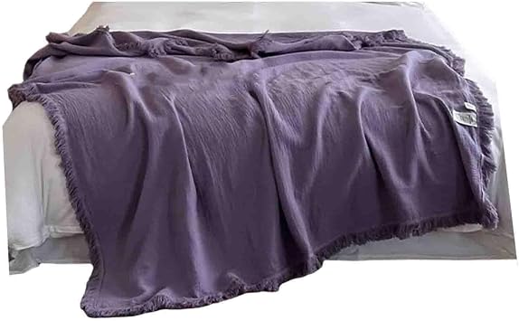 JUSHZ Fleece Blanket Weighted Blanket Cover Throw Fleece Blanket Fluffy Women Mens for Bed Adult Single for Sofa Winter Cotton Multi-Function for Spring Summer Autumn Purple,150x200cm