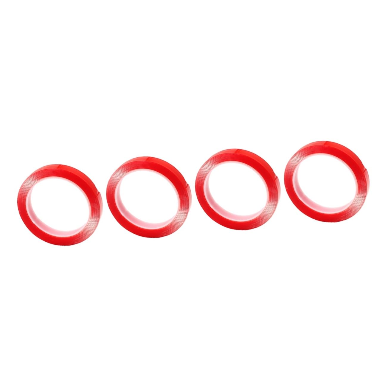 Uonlytech 4 Rollen Bürokratie im Freien doppelseitiges klebeband für stoff Dasselbe drinnen Multifunktion schwer Starkes Band dickes Klebeband breites Klebeband Mehrzweckband Acrylsäure rot